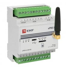 Контроллер базовый ePRO 24 удаленного управления 6вх\4вых 230В WiFi GSM с внешней антенной PROxima  ePRO-6-4-230-WG1  EKF