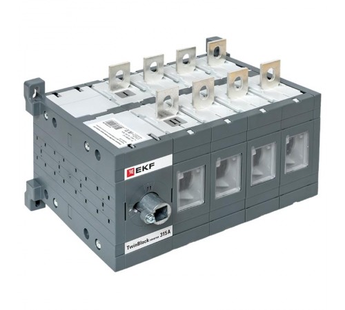 Рубильник 315A 4P реверсивный без рукоятки управления TwinBlock  tb-s-315-4p-rev  EKF