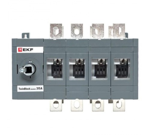 Рубильник 315A 4P реверсивный без рукоятки управления TwinBlock  tb-s-315-4p-rev  EKF