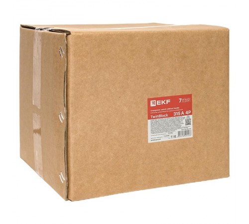 Рубильник 315A 4P реверсивный без рукоятки управления TwinBlock  tb-s-315-4p-rev  EKF