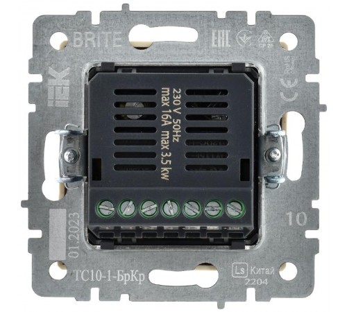 BRITE Термостат электронный с индикацией ТС10-1-БрКр бежевый  BR-RT11-K10  IEK