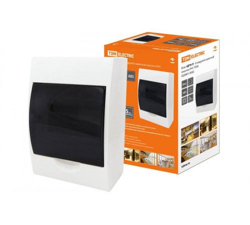 Бокс пластиковый навесной ЩРН-П-6модулей  IP41   SQ0901-0002  TDM