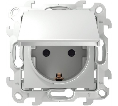 Simon 24 Белый Розетка 2К+З Schuko IP44  2450448-030  Simon