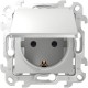 Simon 24 Белый Розетка 2К+З Schuko IP44  2450448-030  Simon