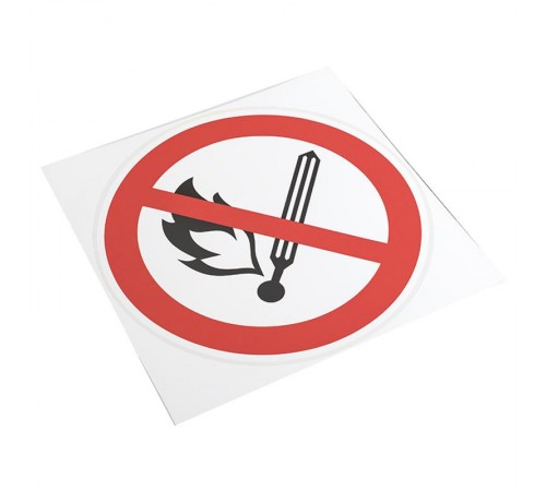 Наклейка "Запрещается пользоваться открытым огнем и курить" Р02 (200х200мм.) EKF PROxima  an-3-08  EKF