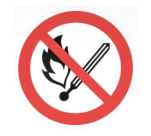 Наклейка "Запрещается пользоваться открытым огнем и курить" Р02 (200х200мм.) EKF PROxima  an-3-08  EKF