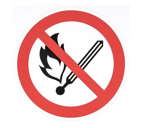Наклейка "Запрещается пользоваться открытым огнем и курить" Р02 (200х200мм.) EKF PROxima  an-3-08  EKF