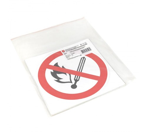 Наклейка "Запрещается пользоваться открытым огнем и курить" Р02 (200х200мм.) EKF PROxima  an-3-08  EKF