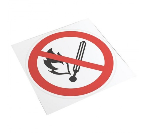 Наклейка "Запрещается пользоваться открытым огнем и курить" Р02 (200х200мм.) EKF PROxima  an-3-08  EKF