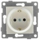 UGRA Розетка 1-ой с/з с з/ш, СУ , 16А, 250В, жемчуг  С11Р4-028  GUSI Electric