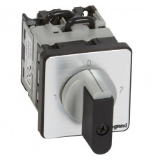 Переключатель на 2 направления - с положением ''0'', 90° - PR 12 - 2П - 4 контакта - крепление на дверце  027491  Legrand