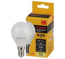 Лампа светодиодная P45-7W-830-E14 7Вт шар теплый белый свет  Б0057611  Kodak