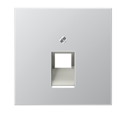 Крышка для одинарных телефонных и компьютерных розеток (UAE), фиксация винтом; металл; алюминий; Aluminium  AL2969-1UA  Jung