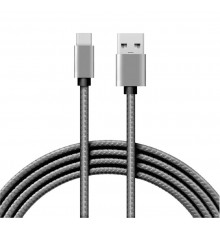 Кабель USB-Type-C/3A/nylon/grafit/1m/REXANT 18-1896  REXANT