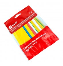 Термоусаживаемая трубка ТУТ нг 20/10 набор:7 цветов по 3шт. 100мм. EKF PROxima  tut-n-20  EKF