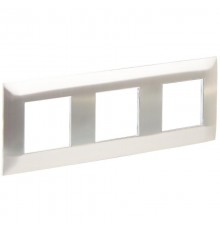 SKANDY Рамка 3-местная SK-F33N металл никель   SK-M32-M-K50  IEK