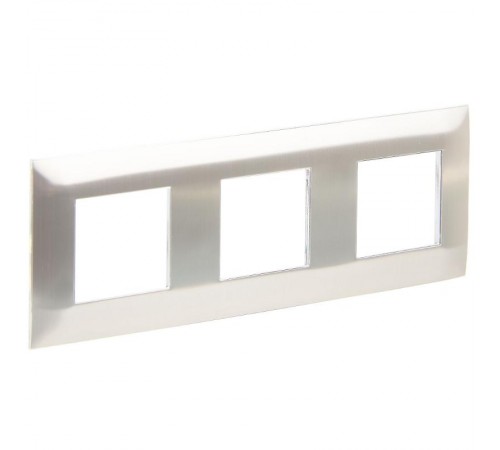 SKANDY Рамка 3-местная SK-F33N металл никель   SK-M32-M-K50  IEK