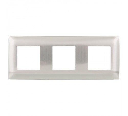 SKANDY Рамка 3-местная SK-F33N металл никель   SK-M32-M-K50  IEK