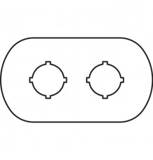 Шильдик MA6-1002 (2 места) для пластикового кнопочного поста  1SFA611930R1002  ABB