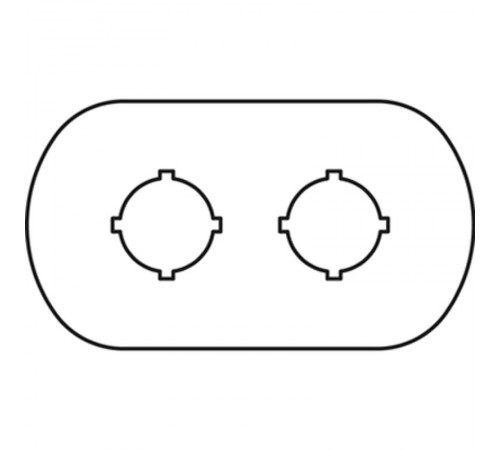 Шильдик MA6-1002 (2 места) для пластикового кнопочного поста  1SFA611930R1002  ABB