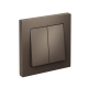 AtlasDesign Мокко Выключатель 2-клавишный, сх.5, 10АХ, (в сборе с рамкой), быстрозажимные клеммы  ATN000652S  SE
