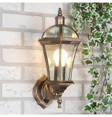 Светильник садово-парковый Capella черное золото настенный  a024993  Elektrostandard