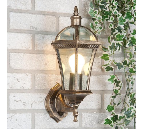 Светильник садово-парковый Capella черное золото настенный  a024993  Elektrostandard