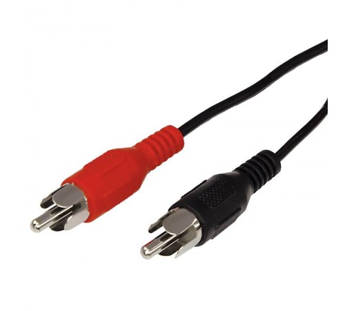 Шнур 2 RCA - 2 RCA, длина 3 метра, черный  17-0105  REXANT