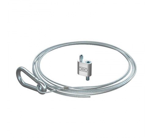 Подвес тросовый QWT SK 2 3M G с карабином и фиксатором, 2,0х3000 мм ( QWT SK 2 3M G )  1450827  OBO Bettermann