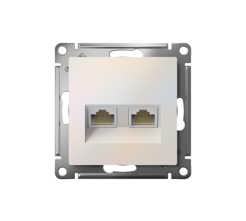 AtlasDesign Жемчуг Розетка 2-ая компьютерная RJ45+RJ45, кат.5E, механизм  ATN000485  SE