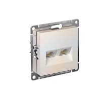 AtlasDesign Жемчуг Розетка 2-ая компьютерная RJ45+RJ45, кат.5E, механизм  ATN000485  SE
