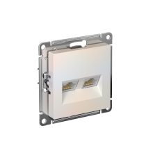 AtlasDesign Жемчуг Розетка 2-ая компьютерная RJ45+RJ45, кат.5E, механизм  ATN000485  SE