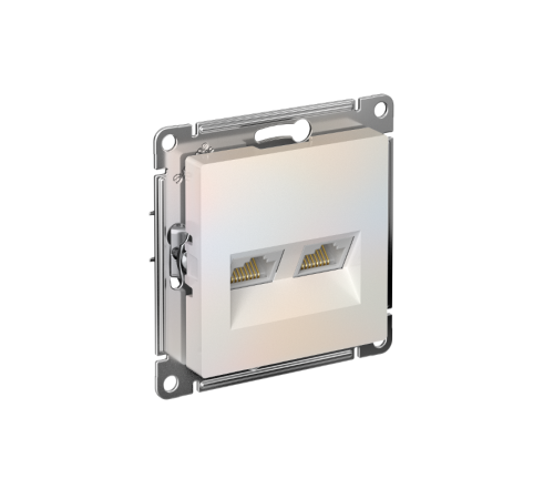 AtlasDesign Жемчуг Розетка 2-ая компьютерная RJ45+RJ45, кат.5E, механизм  ATN000485  SE