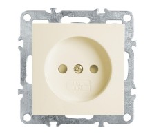 PST10-9109-02 Розетка 1-местная б/з (механизм), 250В, 10А с защ. шторкой, серия Эрна, слоновая кость  39327  STEKKER