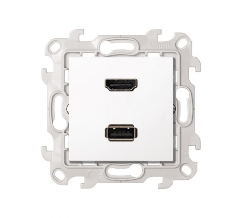 Simon 24 Белый Коннектор HDMI+USB 2.0  2411095-030  Simon