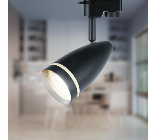 Светильник трековый  TR49 - GU10 BK однофазный под лампу GU10 матовый черный  Б0054162  ЭРА