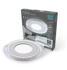 Светильник светодиодный Bubbles BL315 Кругл. 3+3W LED 4000K 350лм103х31ммO80 1/40  BL315  Gauss