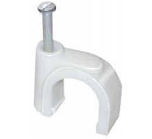 Скоба 10мм круглая пластиковая (100шт)   USK11-10-100  IEK