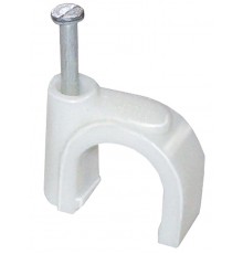 Скоба 10мм круглая пластиковая (100шт)   USK11-10-100  IEK