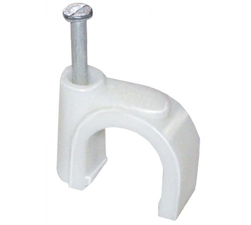 Скоба 10мм круглая пластиковая (100шт)   USK11-10-100  IEK