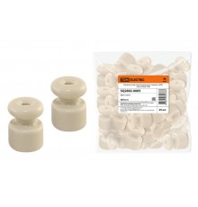 Керамический изолятор для ретро провода  "ЭКО" сосна (25шт)  SQ2802-0005  TDM