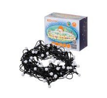 Гирлянда светодиодная "Шарики" 100LED, 10м, многоцвет., каучук чер., посл.подключ., 250 В, IP65,  SQ0361-0065  TDM ELECTRIC
