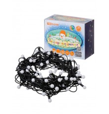 Гирлянда светодиодная "Шарики" 100LED, 10м, многоцвет., каучук чер., посл.подключ., 250 В, IP65,  SQ0361-0065  TDM ELECTRIC