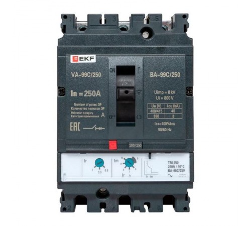 Выключатель автоматический ВА-99C (Compact NS) 250/250А 3P 45кА EKF PROxima  mccb99C-250-250  EKF