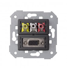 Simon 75 Механизм Коннектор VGA HD15, мама + 3RCA,  S82, S82N, 82 Detail  7500092-039  Simon