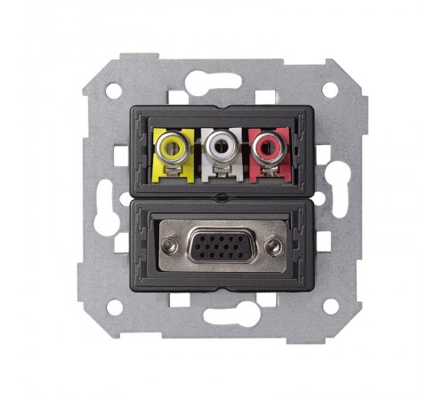 Simon 75 Механизм Коннектор VGA HD15, мама + 3RCA,  S82, S82N, 82 Detail  7500092-039  Simon