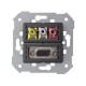 Simon 75 Механизм Коннектор VGA HD15, мама + 3RCA,  S82, S82N, 82 Detail  7500092-039  Simon