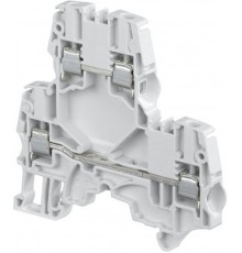 Клемма ZS4-D2 винтовая 4мм.кв., двухуровневая, Серая  1SNK505210R0000  TE