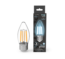 Лампа светодиодная Filament Свеча 7W 580lm 4100К Е27 LED 1/10/50  103802207  Gauss