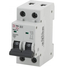 Выключатель автоматический двухполюсный NO-900-95 ВА47-29 2P 32А кривая B (6/90/1890)  Б0031790  ЭРА